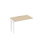 А4 Б4 013-1 ДК (Дуб скандинавский/Белый) Секция стола 120 рабочей станции на каркасе QUATTRO