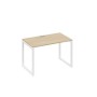 А4 Б4 013 ДК (Дуб скандинавский/Белый) Стол письменный на металлокаркасе QUATTRO