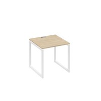 А4 Б4 021 ДК (Дуб скандинавский/Белый) Стол письменный на металлокаркасе QUATTRO