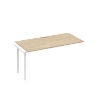А4 Б4 025-1 ДК (Дуб скандинавский/Белый) Секция стола 160 рабочей станции на каркасе QUATTRO