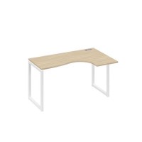 А4 Б4 034 ДК (Дуб скандинавский/Белый) Стол эргономичный правый "Классика" на металлокаркасе QUATTRO