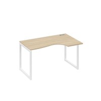 А4 Б4 044 ДК (Дуб скандинавский/Белый) Стол эргономичный правый "Классика" на металлокаркасе QUATTRO