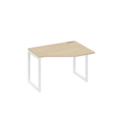 А4 Б4 052 ДК (Дуб скандинавский/Белый) Стол эргономичный правый "Техно" на металлокаркасе QUATTRO