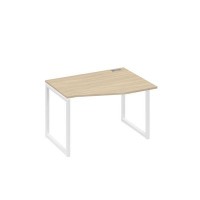 А4 Б4 062 ДК (Дуб скандинавский/Белый) Стол эргономичный правый "Техно" на металлокаркасе QUATTRO