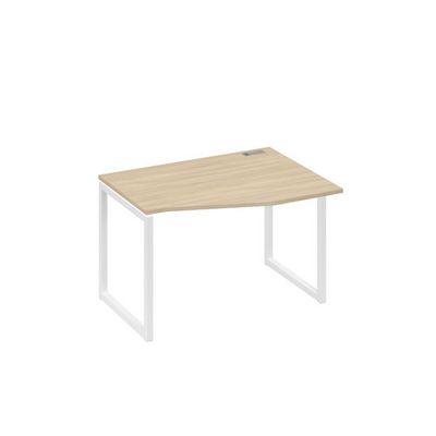 А4 Б4 062 ДК (Дуб скандинавский/Белый) Стол эргономичный правый "Техно" на металлокаркасе QUATTRO
