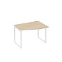 А4 Б4 062 ДК (Дуб скандинавский/Белый) Стол эргономичный правый "Техно" на металлокаркасе QUATTRO