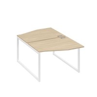 А4 Б4 189 ДК (Дуб скандинавский/Белый) Рабочая станция каркас QUATTRO столы 2х120 Техно