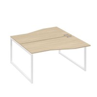 А4 Б4 191 ДК (Дуб скандинавский/Белый) Рабочая станция каркас QUATTRO столы 2х160 Техно