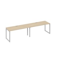 А4 С4 015-2 ДК (Дуб скандинавский/Серый) Рабочая станция 2х160 опоры QUATTRO