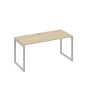 А4 С4 015 ДК (Дуб скандинавский/Серый) Стол письменный на металлокаркасе QUATTRO