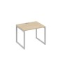 А4 С4 022 ДК (Дуб скандинавский/Серый) Стол письменный на металлокаркасе QUATTRO