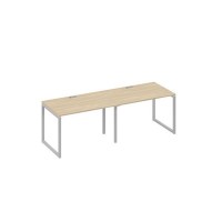 А4 С4 023-2 ДК (Дуб скандинавский/Серый) Рабочая станция 2х120 опоры QUATTRO