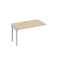 А4 С4 024-1 ДК (Дуб скандинавский/Серый) Секция стола 140 рабочей станции на каркасе QUATTRO