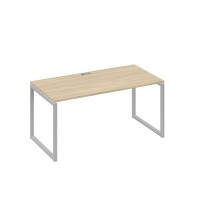 А4 С4 025 ДК (Дуб скандинавский/Серый) Стол письменный на металлокаркасе QUATTRO
