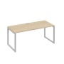 А4 С4 026 ДК (Дуб скандинавский/Серый) Стол письменный на металлокаркасе QUATTRO