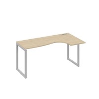 А4 С4 036 ДК (Дуб скандинавский/Серый) Стол эргономичный правый "Классика" на металлокаркасе QUATTRO