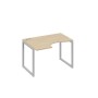 А4 С4 041 ДК (Дуб скандинавский/Серый) Стол эргономичный левый "Классика" на металлокаркасе QUATTRO