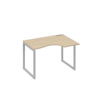 А4 С4 042 ДК (Дуб скандинавский/Серый) Стол эргономичный правый "Классика" на металлокаркасе QUATTRO