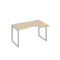 А4 С4 044 ДК (Дуб скандинавский/Серый) Стол эргономичный правый "Классика" на металлокаркасе QUATTRO