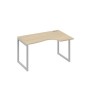 А4 С4 044 ДК (Дуб скандинавский/Серый) Стол эргономичный правый "Классика" на металлокаркасе QUATTRO