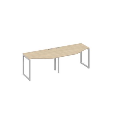 А4 С4 051-2 ДК (Дуб скандинавский/Серый) Рабочая станция опоры QUATTRO столы Техно 2х120