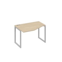 А4 С4 051 ДК (Дуб скандинавский/Серый) Стол эргономичный левый "Техно" на металлокаркасе QUATTRO