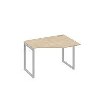 А4 С4 052 ДК (Дуб скандинавский/Серый) Стол эргономичный правый "Техно" на металлокаркасе QUATTRO