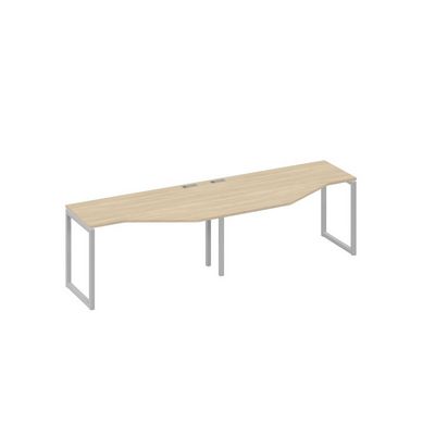 А4 С4 053-2 ДК (Дуб скандинавский/Серый) Рабочая станция опоры QUATTRO столы Техно 2х140