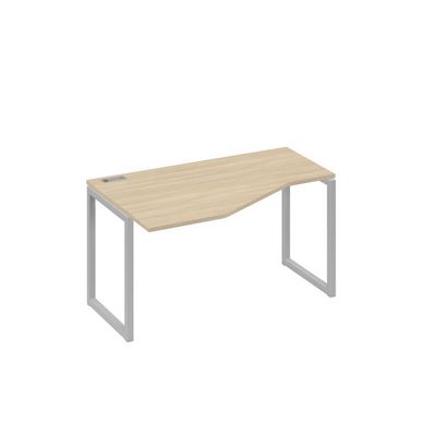 А4 С4 053 ДК (Дуб скандинавский/Серый) Стол эргономичный левый "Техно" на металлокаркасе QUATTRO