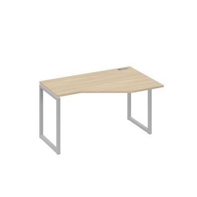 А4 С4 054 ДК (Дуб скандинавский/Серый) Стол эргономичный правый "Техно" на металлокаркасе QUATTRO
