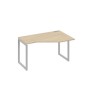 А4 С4 054 ДК (Дуб скандинавский/Серый) Стол эргономичный правый "Техно" на металлокаркасе QUATTRO