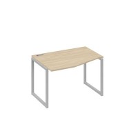 А4 С4 061 ДК (Дуб скандинавский/Серый) Стол эргономичный левый "Техно" на металлокаркасе QUATTRO