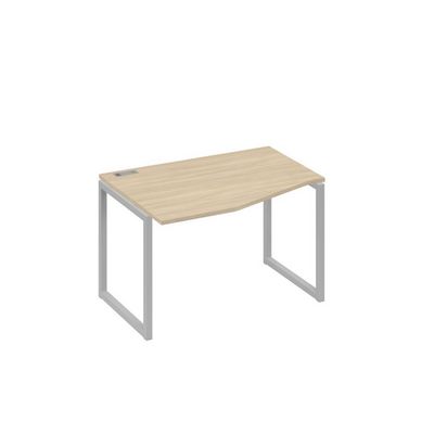 А4 С4 061 ДК (Дуб скандинавский/Серый) Стол эргономичный левый "Техно" на металлокаркасе QUATTRO