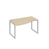 А4 С4 063 ДК (Дуб скандинавский/Серый) Стол эргономичный левый "Техно" на металлокаркасе QUATTRO