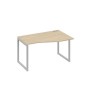А4 С4 064 ДК (Дуб скандинавский/Серый) Стол эргономичный правый "Техно" на металлокаркасе QUATTRO