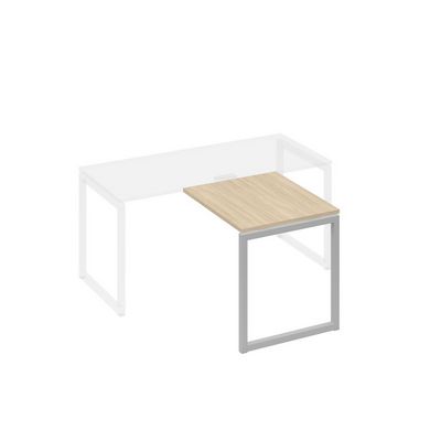 А4 С4 073 ДК (Дуб скандинавский/Серый) Брифинг-приставка с каркасом QUATTRO