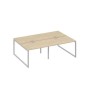 А4 С4 176-2 ДК (Дуб скандинавский/Серый) Рабочая станция металлокаркас QUATTRO 4х120