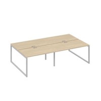 А4 С4 177-2 ДК (Дуб скандинавский/Серый) Рабочая станция металлокаркас QUATTRO 4х140