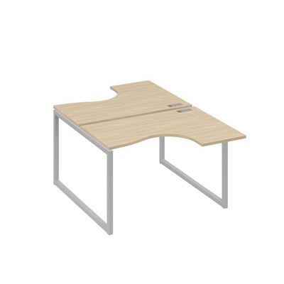 А4 С4 180 ДК (Дуб скандинавский/Серый) Рабочая станция опоры QUATTRO столы 2х120 Классика
