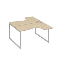 А4 С4 181 ДК (Дуб скандинавский/Серый) Рабочая станция опоры QUATTRO столы 2х140 Классика
