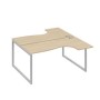 А4 С4 182 ДК (Дуб скандинавский/Серый) Рабочая станция опоры QUATTRO столы 2х160 Классика