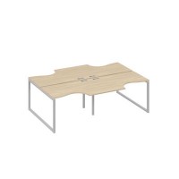 А4 С4 183-2 ДК (Дуб скандинавский/Серый) Станция рабочая QUATTRO 4х120 со столами Классика