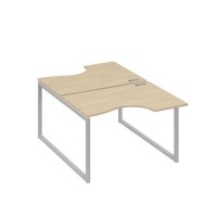 А4 С4 183 ДК (Дуб скандинавский/Серый) Рабочая станция опоры QUATTRO столы 2х120 Классика