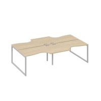 А4 С4 184-2 ДК (Дуб скандинавский/Серый) Станция рабочая QUATTRO 4х140 со столами Классика