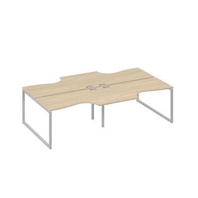 А4 С4 184-2 ДК (Дуб скандинавский/Серый) Станция рабочая QUATTRO 4х140 со столами Классика