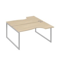 А4 С4 185 ДК (Дуб скандинавский/Серый) Рабочая станция опоры QUATTRO столы 2х160 Классика