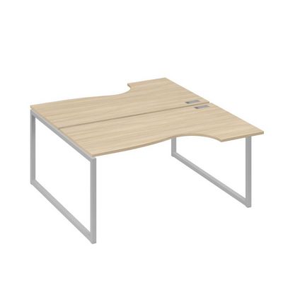 А4 С4 185 ДК (Дуб скандинавский/Серый) Рабочая станция опоры QUATTRO столы 2х160 Классика