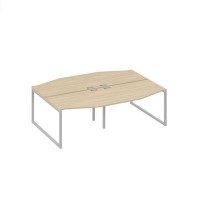 А4 С4 189-2 ДК (Дуб скандинавский/Серый) Рабочая станция 4х120 столы Техно каркас QUATTRO