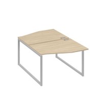 А4 С4 189 ДК (Дуб скандинавский/Серый) Рабочая станция каркас QUATTRO столы 2х120 Техно