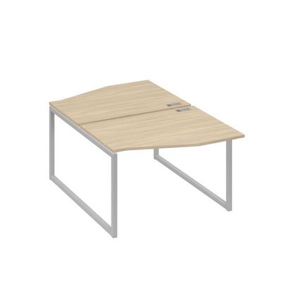 А4 С4 189 ДК (Дуб скандинавский/Серый) Рабочая станция каркас QUATTRO столы 2х120 Техно